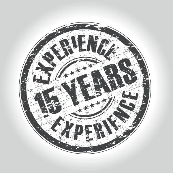 15 let zkušeností razítko — Stockový vektor
