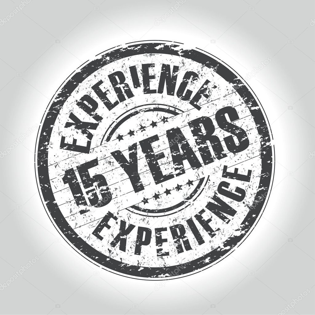 15 years experience stamp