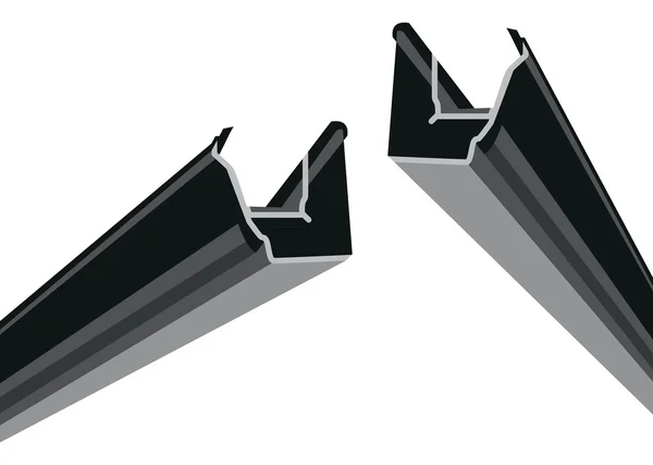 Gouttières noires — Image vectorielle