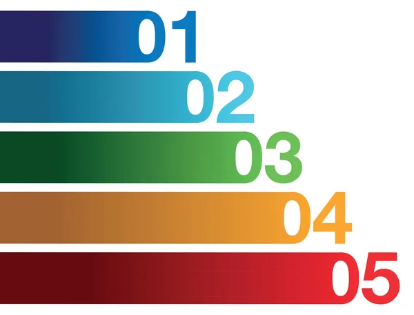 Farbenfroher Zahlenhintergrund — Stockvektor