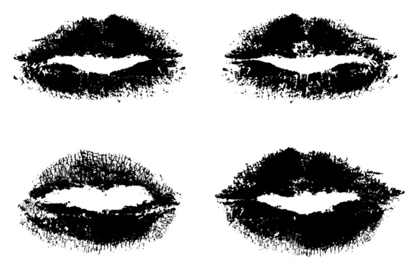 Lèvres noires — Image vectorielle