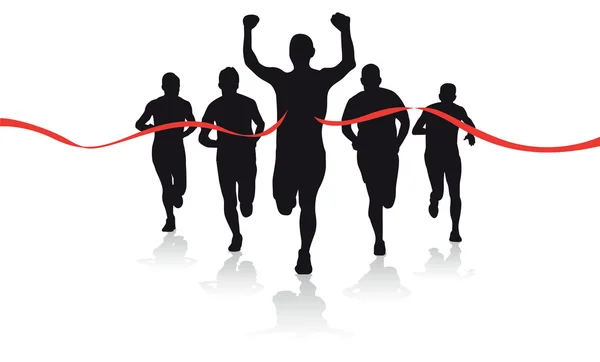 Eine Gruppe Läufer — Stockvektor