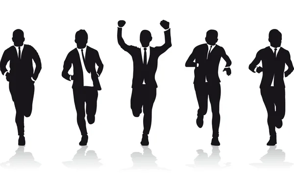 Business men running — Stock Vector