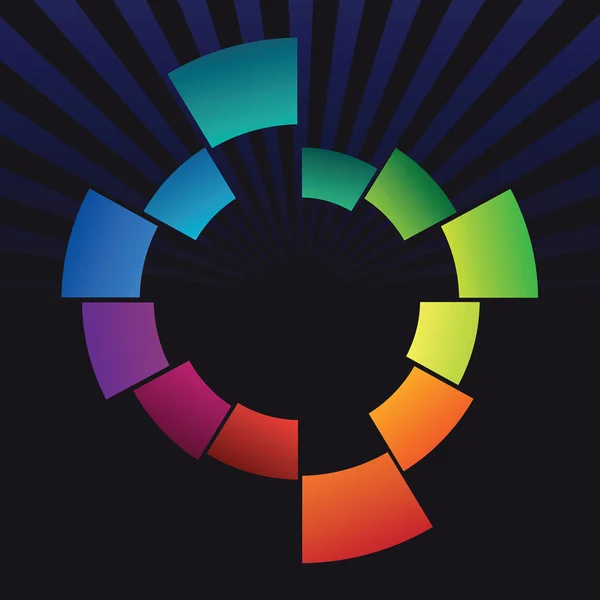 抽象彩色圆环 — 图库矢量图片