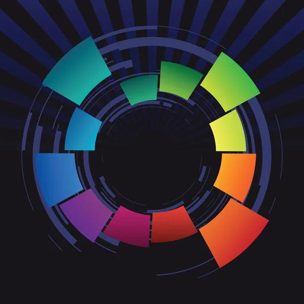 Anillo de color abstracto — Vector de stock