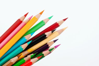 Lots of colored pencils clipart