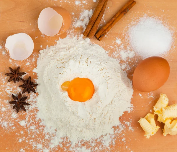 Ingredients for baking. christmas cookies — Stock Photo, Image