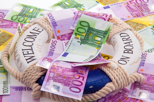 Livboj och euron. frälsning för Grekland. — Stockfoto