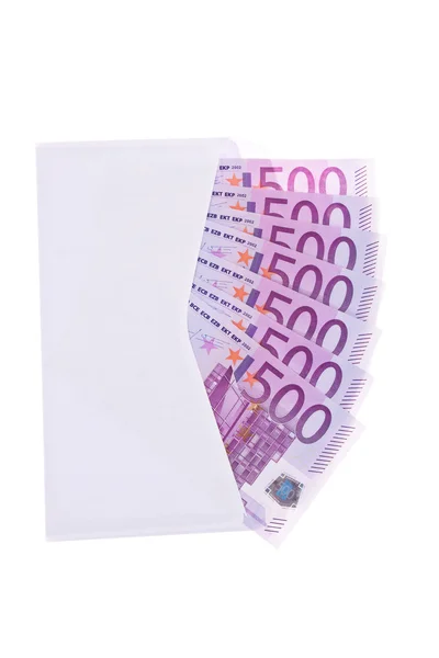 Envelope with euro banknotes — Stock Photo, Image