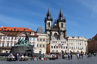 Prague, old town square, tyn church clipart