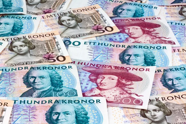スウェーデンの王冠。スウェーデンの通貨 — ストック写真