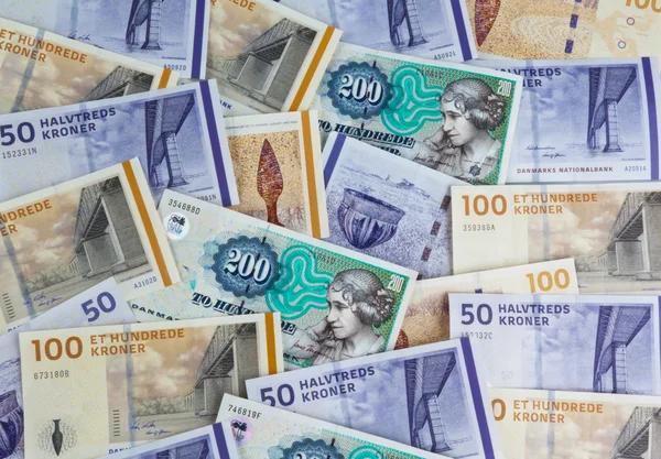 Deense kronen. Denemarkens valuta — Stockfoto