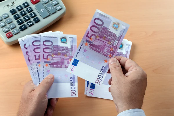 Molte banconote in euro — Foto Stock