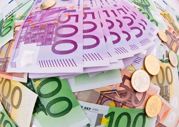Multe bancnote euro — Fotografie, imagine de stoc