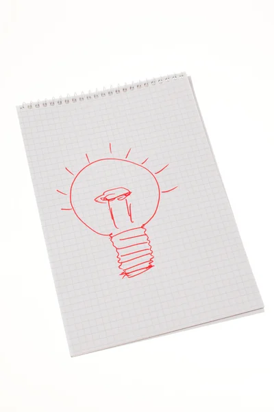 Incidenza e idee con lampadina. simbolo su una z — Foto Stock