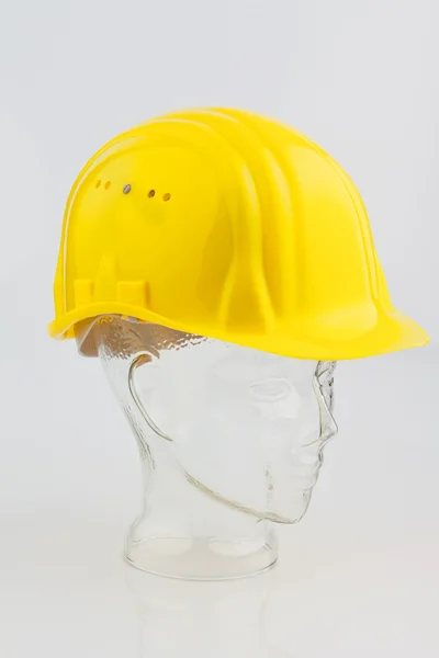 Bauhelm ein Bauarbeiter — Stockfoto