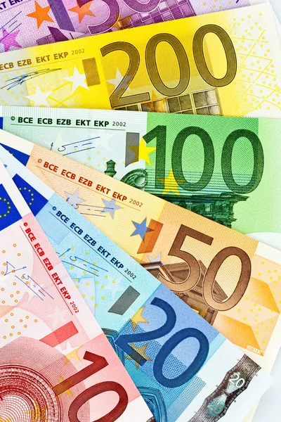Fanoušek eurobankovek — Stock fotografie