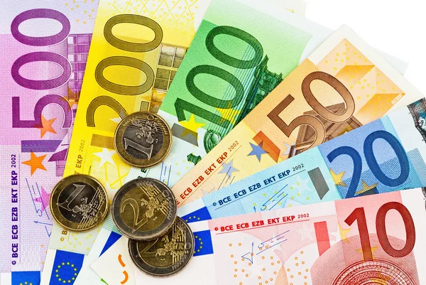 stock image A fan of euro banknotes