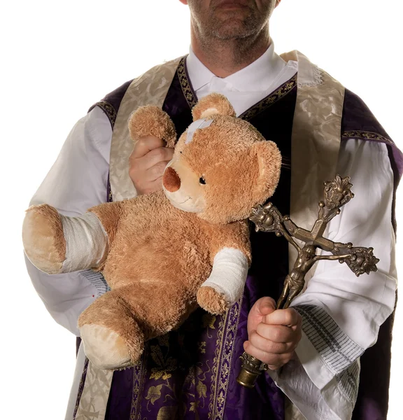 Ícone de abuso na igreja católica — Fotografia de Stock
