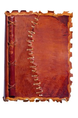 Old leather-bound diary clipart