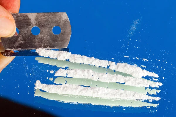 Fotoğraf simge kokain. uyuşturucu bağımlılığı — Stok fotoğraf