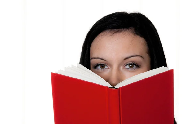 Жінка з читанням книг — стокове фото