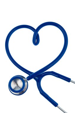 Heart-shaped stethoscope clipart