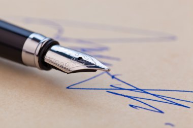Pen and signature clipart