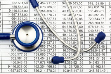 Stethoscope and account numbers clipart