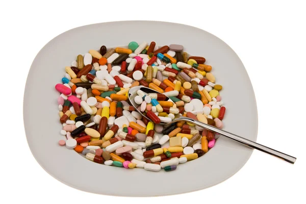 Tablety a lék na vyléčení — Stock fotografie