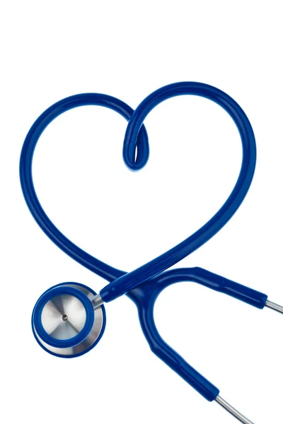 Heart-shaped stethoscope — Stock Photo, Image
