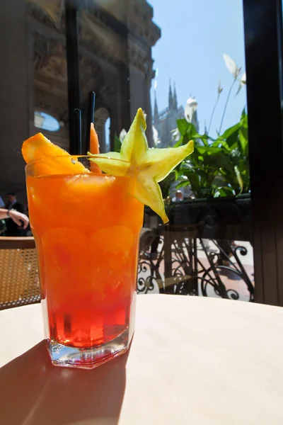 stock image Orange campari in the galleria emanuele in milan