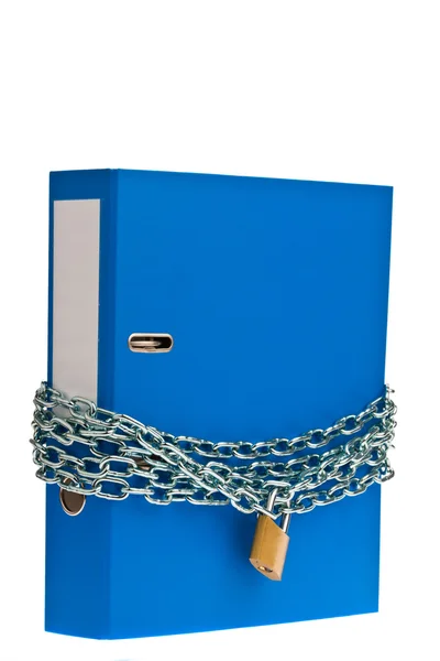Cartelle di file bloccate con catena — Foto Stock