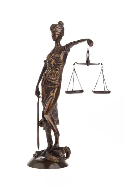 Justice with scales of justice and fairness — Stock Photo, Image