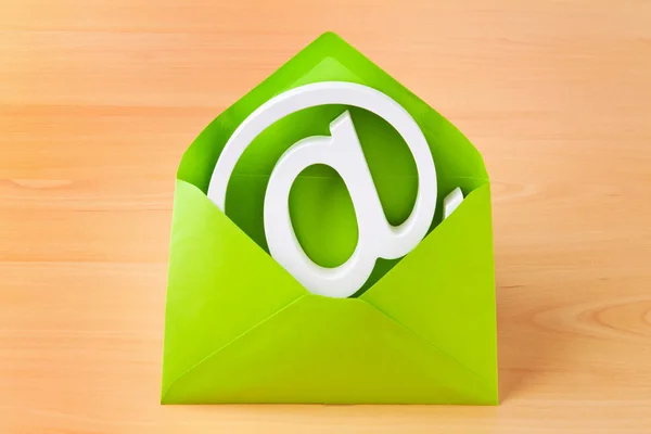 Envelope with e-mail sign — Stock Photo, Image