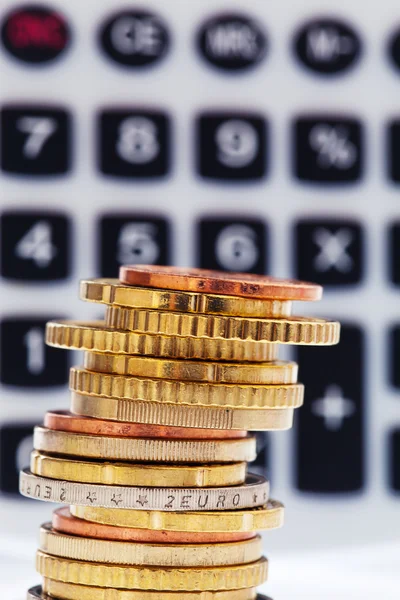 Una pila de monedas — Foto de Stock