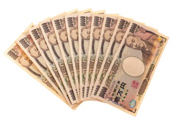 Yen bills from japan clipart