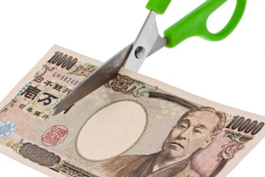 Japanese yen bills clipart