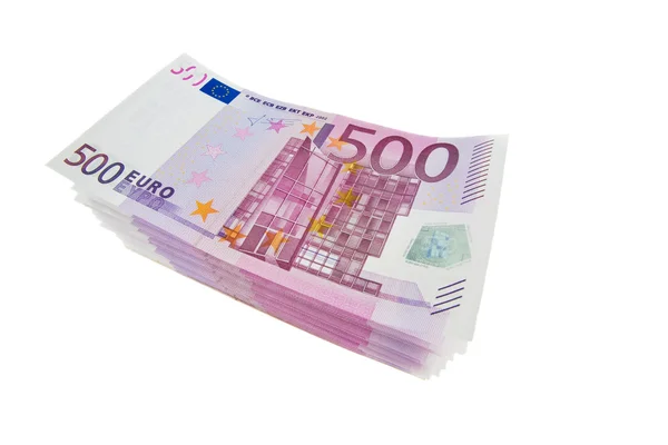 Många pengar för 500 euro-sedlar — Stockfoto