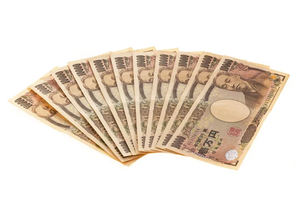 Contas de iene do japão — Fotografia de Stock