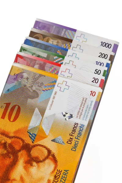 Швейцарський франк — стокове фото