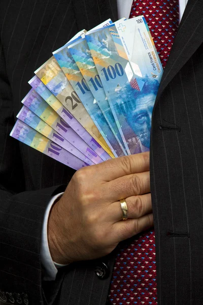 Менеджер швейцарського франка — стокове фото