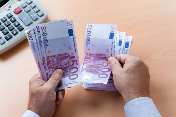 Birçok euro banknot — Stok fotoğraf