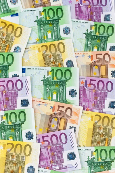 Birçok euro banknot para — Stok fotoğraf