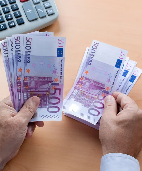 Sok euro-bankjegyek — Stock Fotó