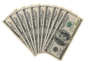 U.s. dollars bills clipart