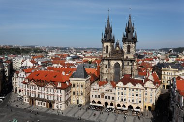 Prague, old town square, cityscape clipart