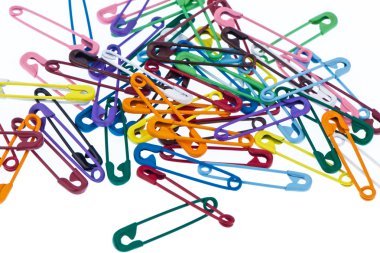 Many colorful safety pin clipart