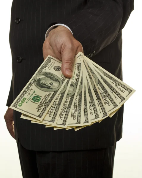 Dollar bills and managers — Stock Photo, Image
