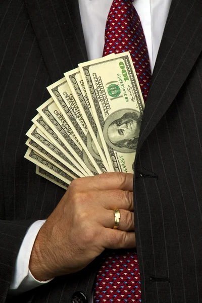 Dollar bills and managers — Stock Photo, Image